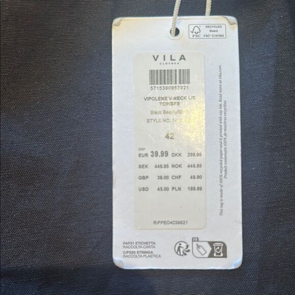 Elegant Black and White Embroidered Women's shirt NWT - Picture 8 of 8